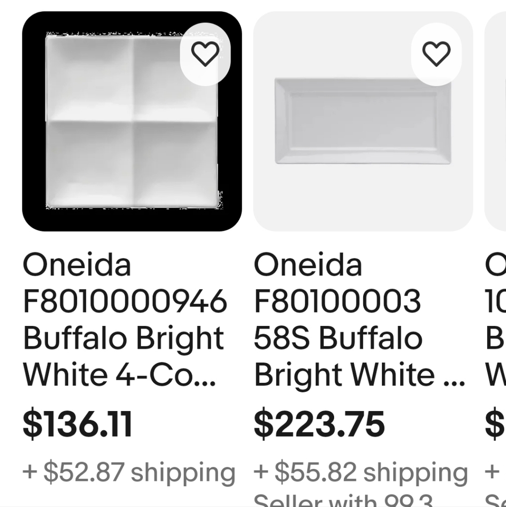 9.88" Oneida Square 4 Compartment glazed minimalistic Durable Buffalo White